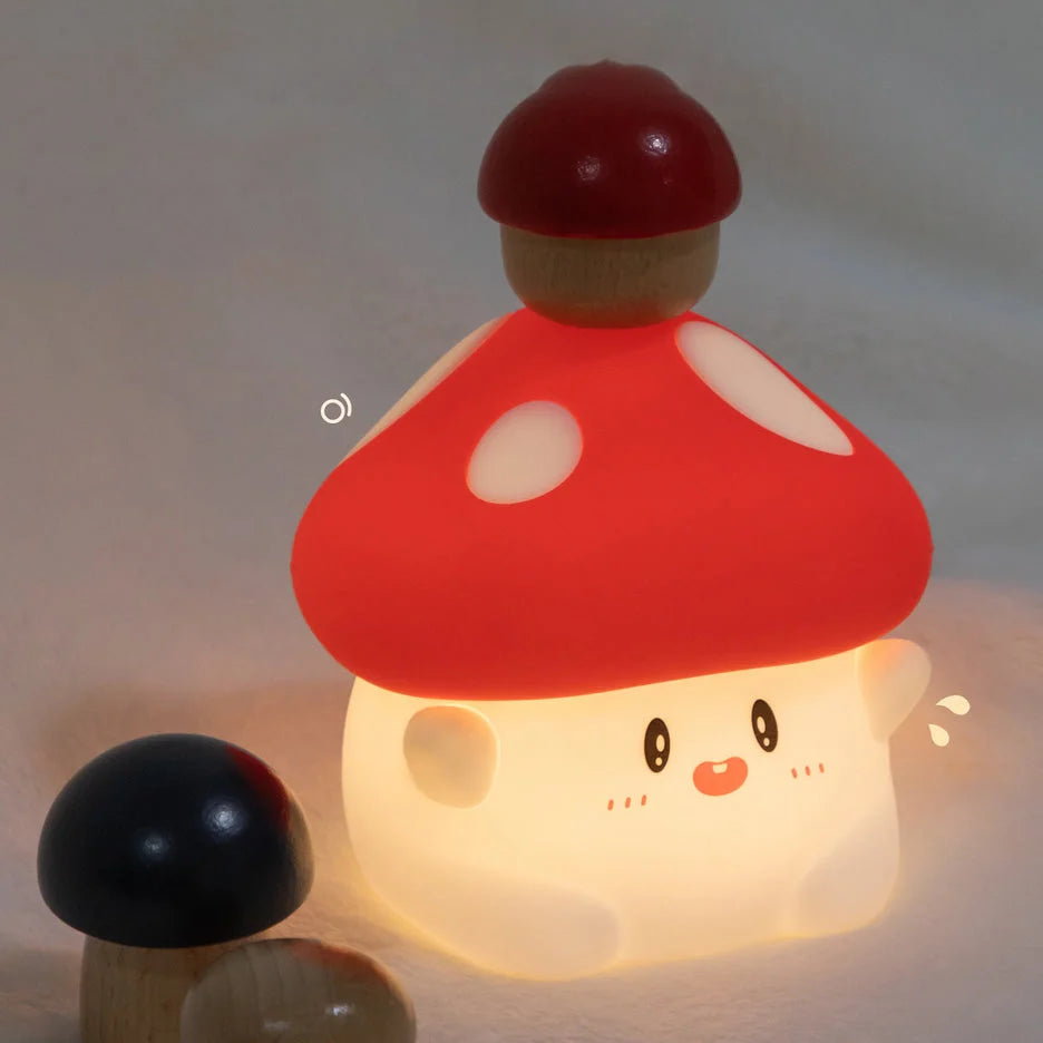 Mushroom Night Light Soft Silicone Warm LED Glow