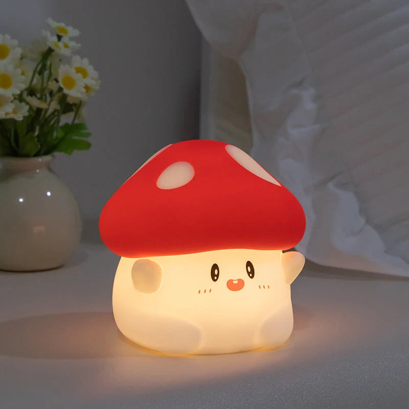Mushroom Night Light Soft Silicone Warm LED Glow