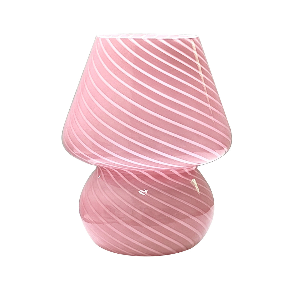 Mushroom Table Lamp Coloured Glass USB Powered & Dimmable