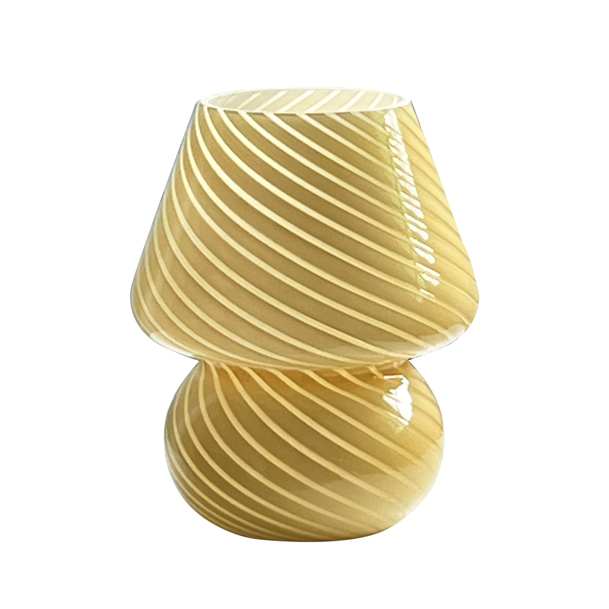 Mushroom Table Lamp Coloured Glass USB Powered & Dimmable