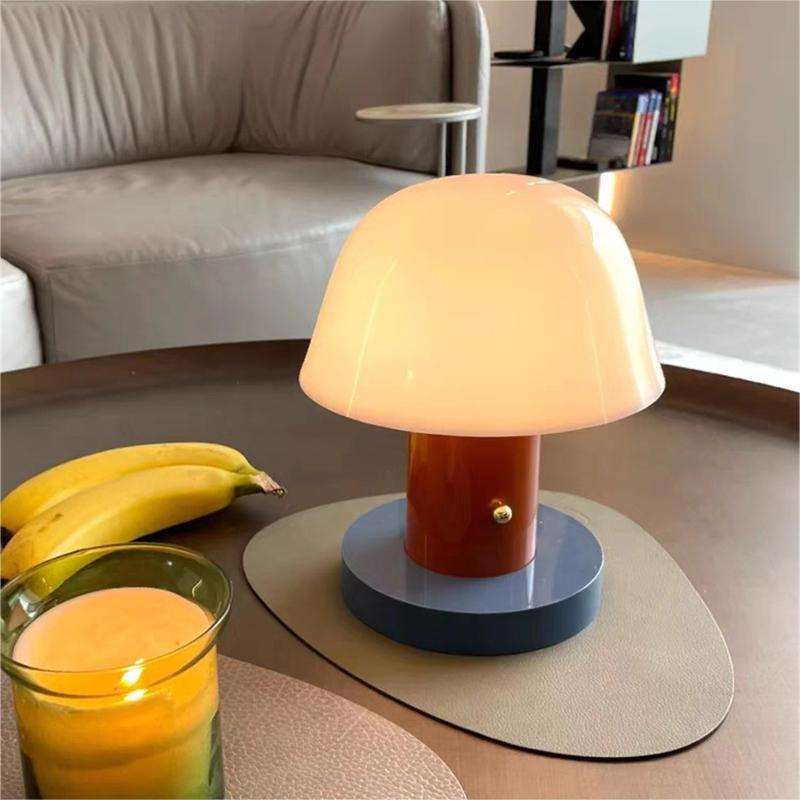 Mushroom Table Lamp USB Rechargeable Touch Dimming