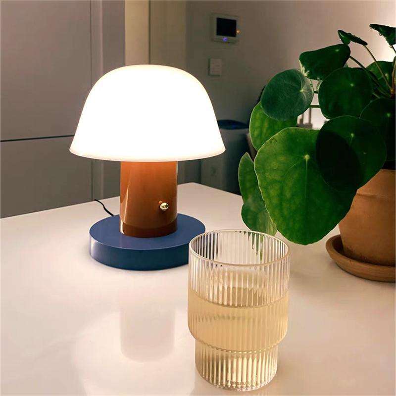 Mushroom Table Lamp USB Rechargeable Touch Dimming