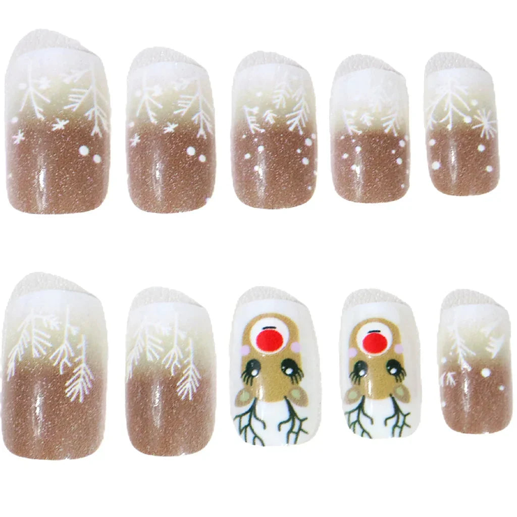 Nail Art Kit Reindeer & Snowflake Easy Apply