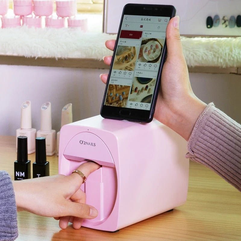 Nail Art Printer App-Controlled USB-Powered Custom Designs