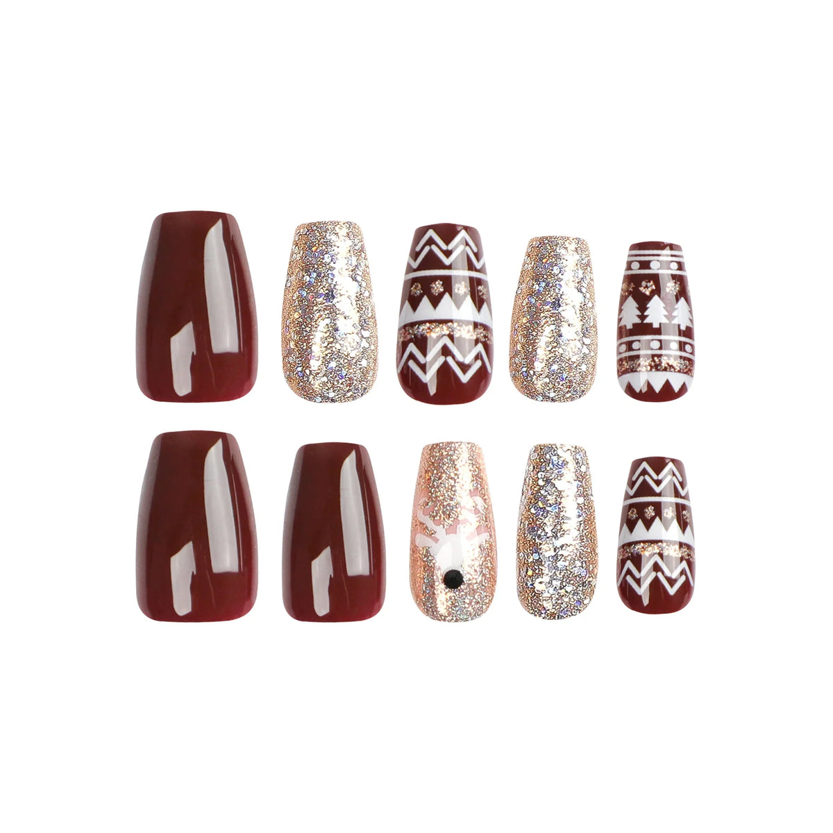 Nail Art Set Blue Rhinestones & Glitter Skin-Friendly Easy Application