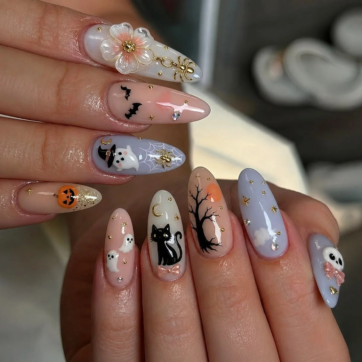 Nail Art Set Halloween Spooky Designs Easy Apply