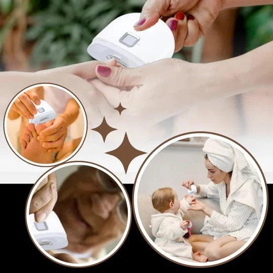 Nail Clipper Automatic Grinding Dual Speed LED Light