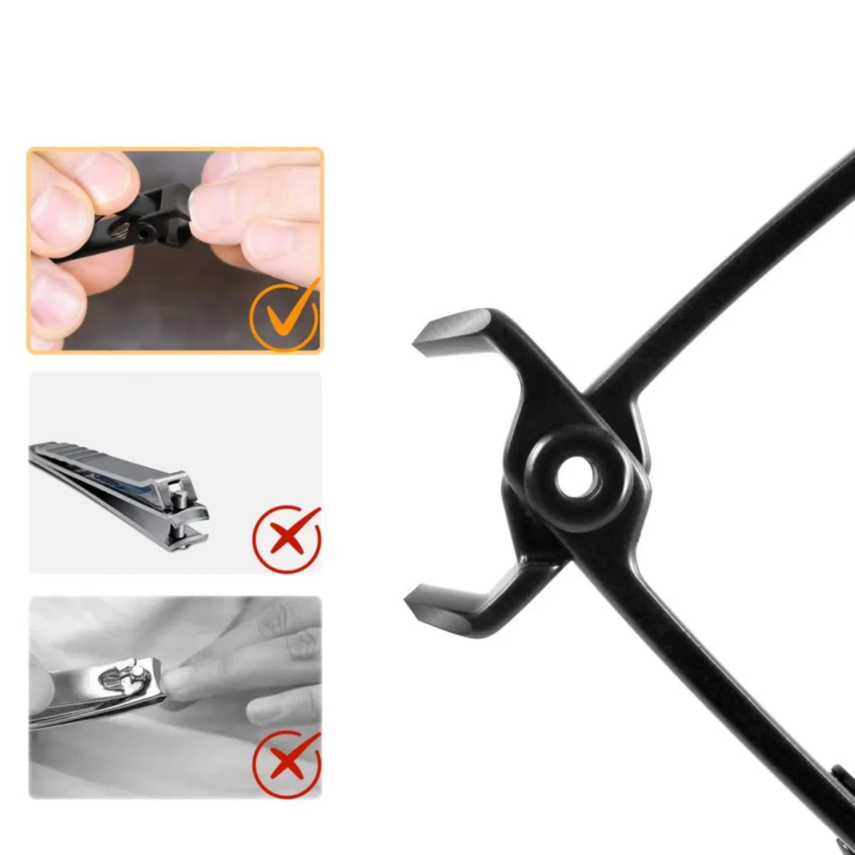 Nail Clippers Extra Large Stainless Steel Ergonomic Grip