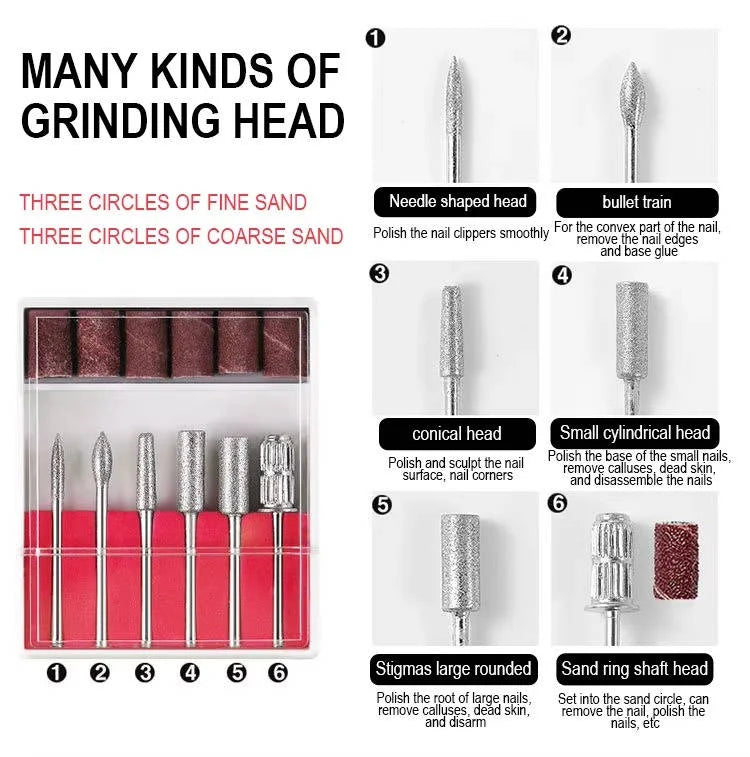 Nail Drill 45,000 RPM USB-C Rechargeable