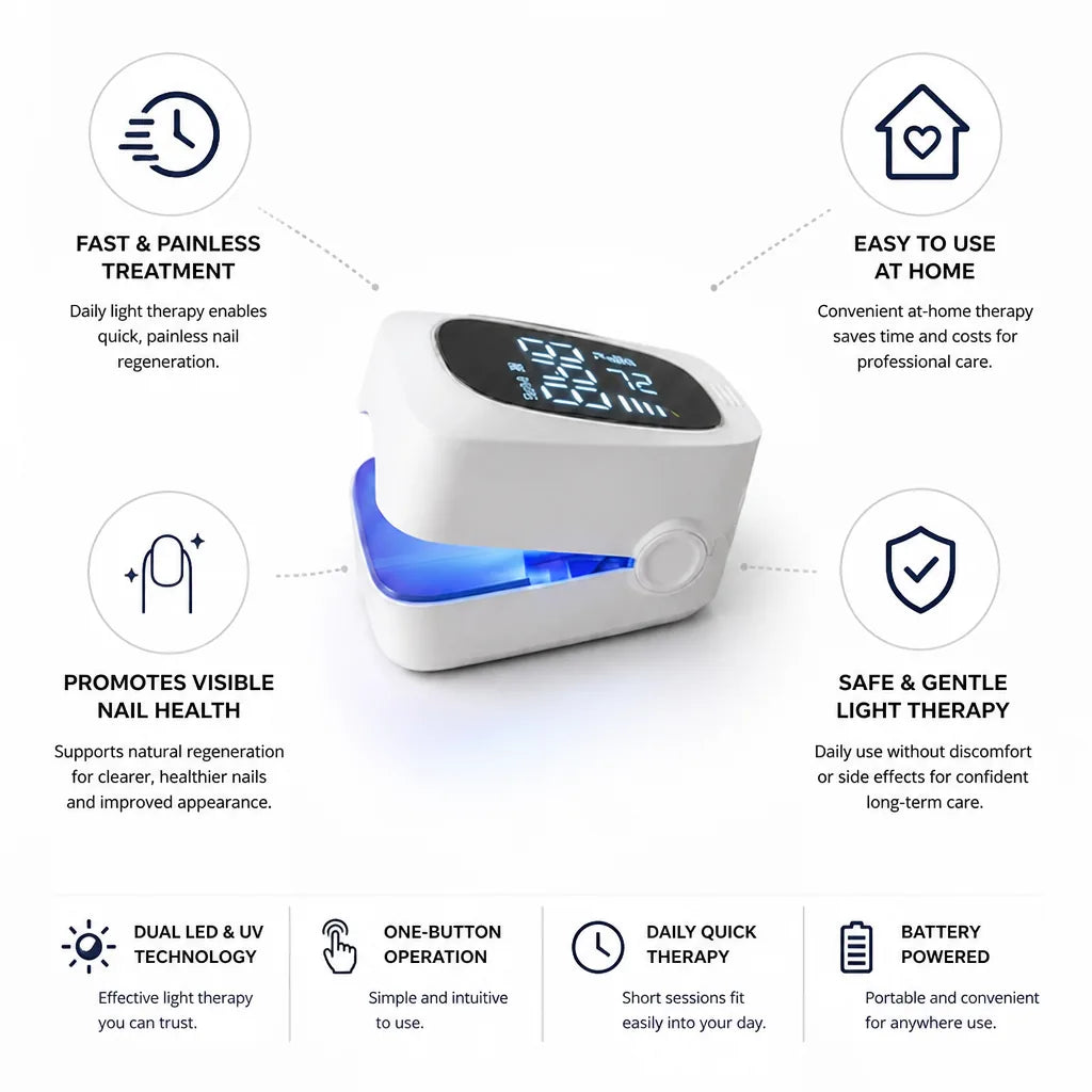 Nail Lamp Dual LED & UV Pain-Free At-Home
