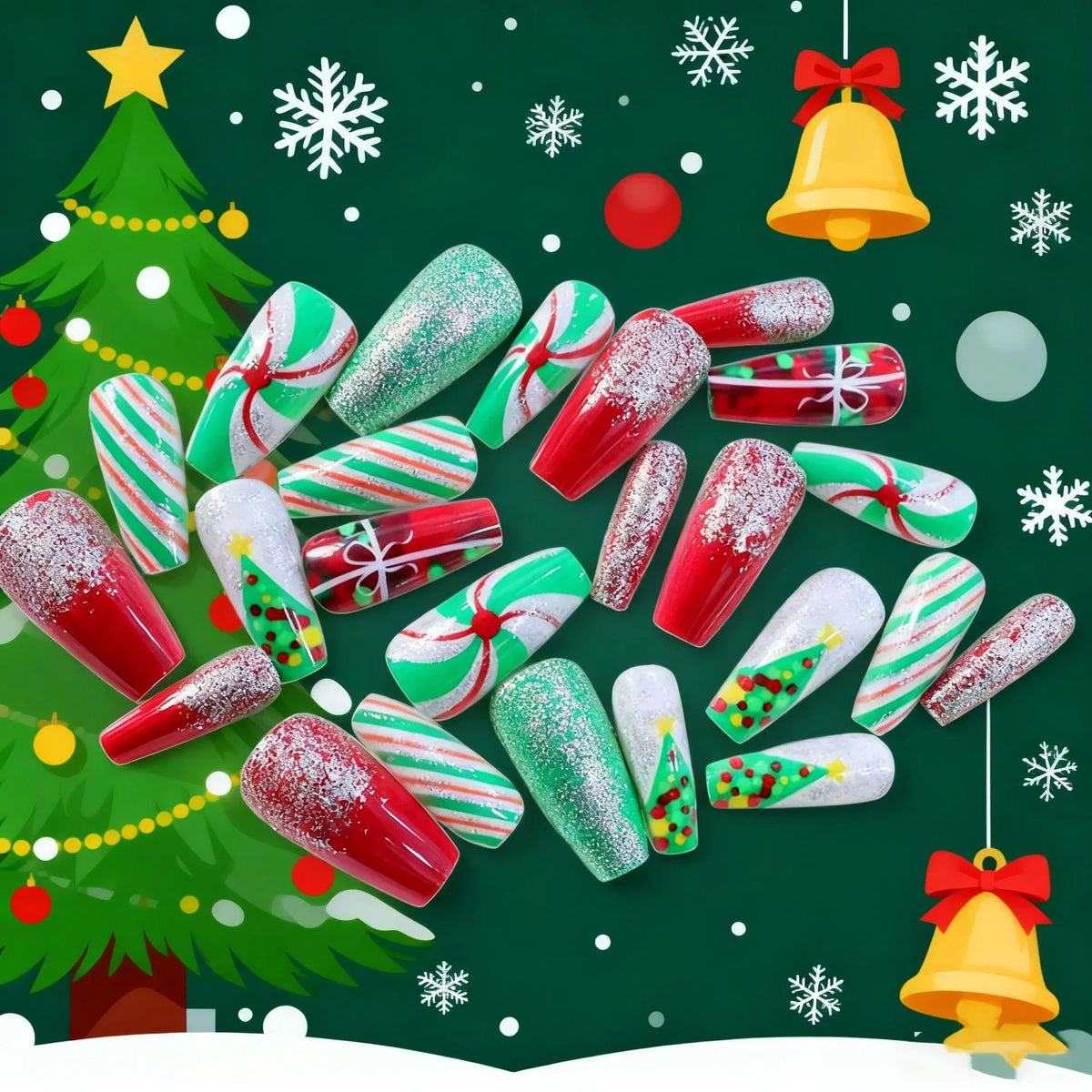 Nail Stickers Holiday Designs Long-Lasting Glossy Finish