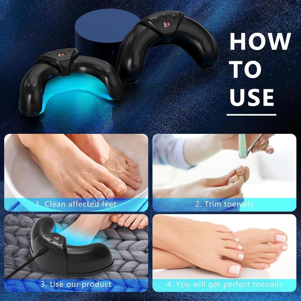 Nail Therapy Device Dual-Wavelength Light Automatic Sensor