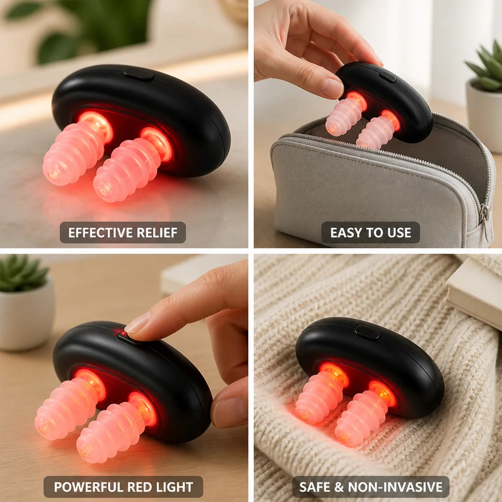 Nasal Therapy Device Red Light Unobstructed Breathing