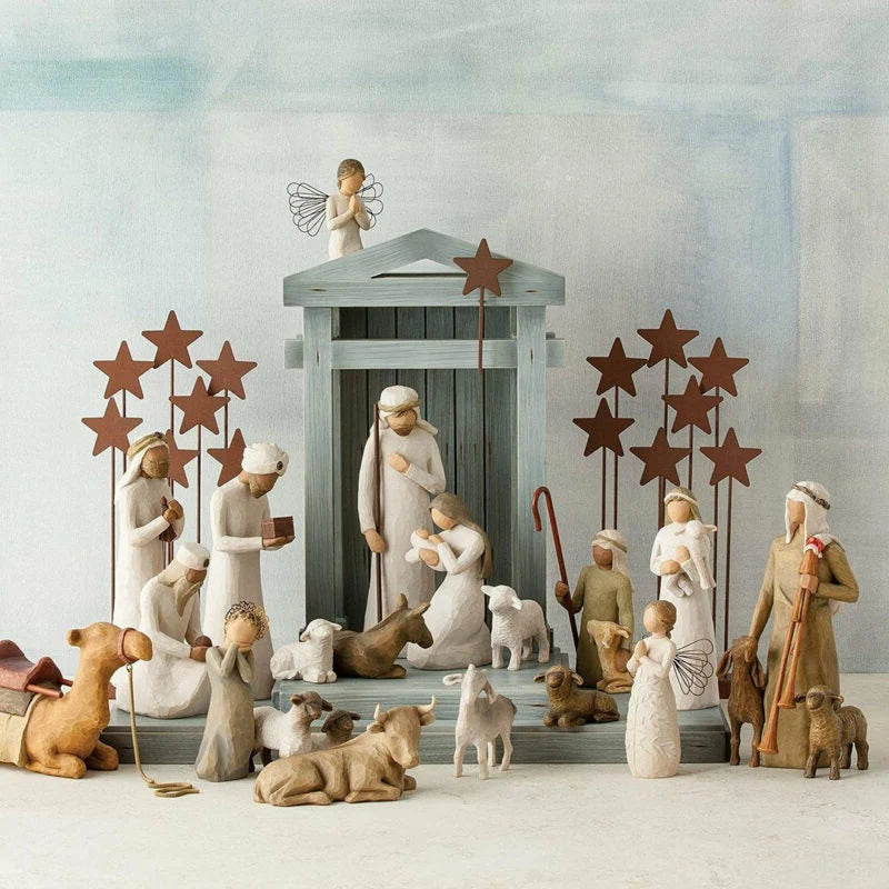 Nativity Set Handcrafted Reclaimed Barn Wood Set of 6