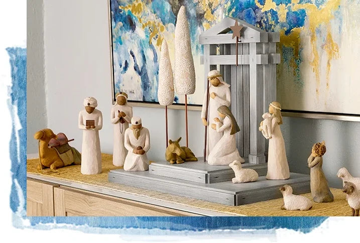 Nativity Set Handcrafted Reclaimed Barn Wood Set of 6