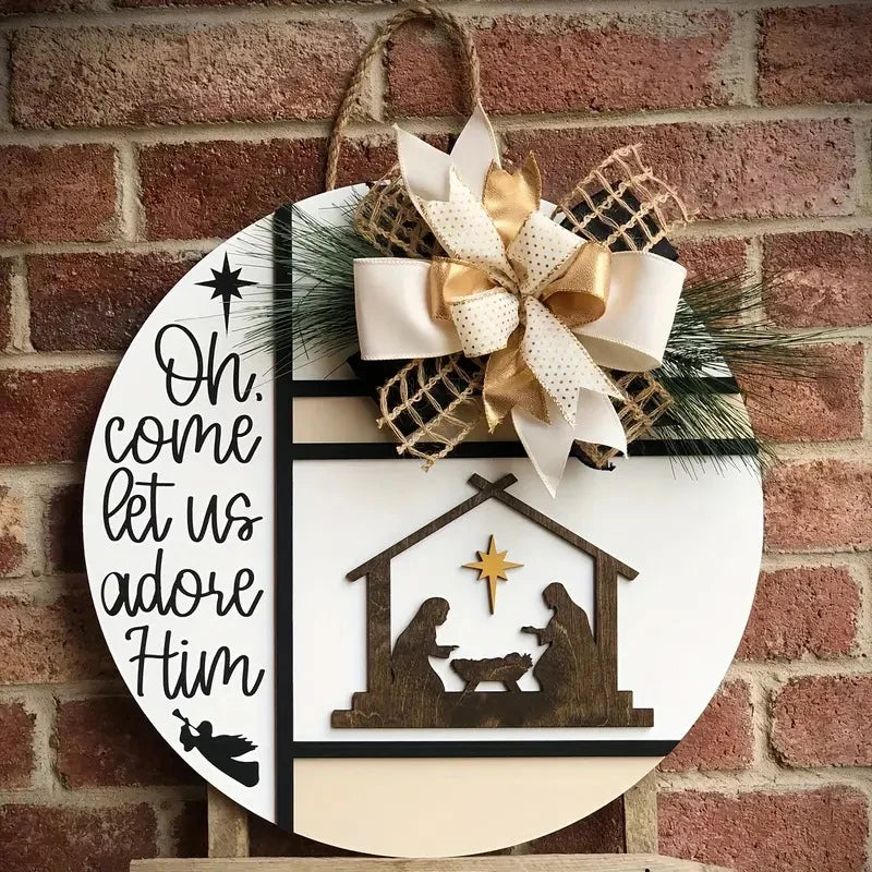 Nativity Wall Art White 3D & Flat Durable