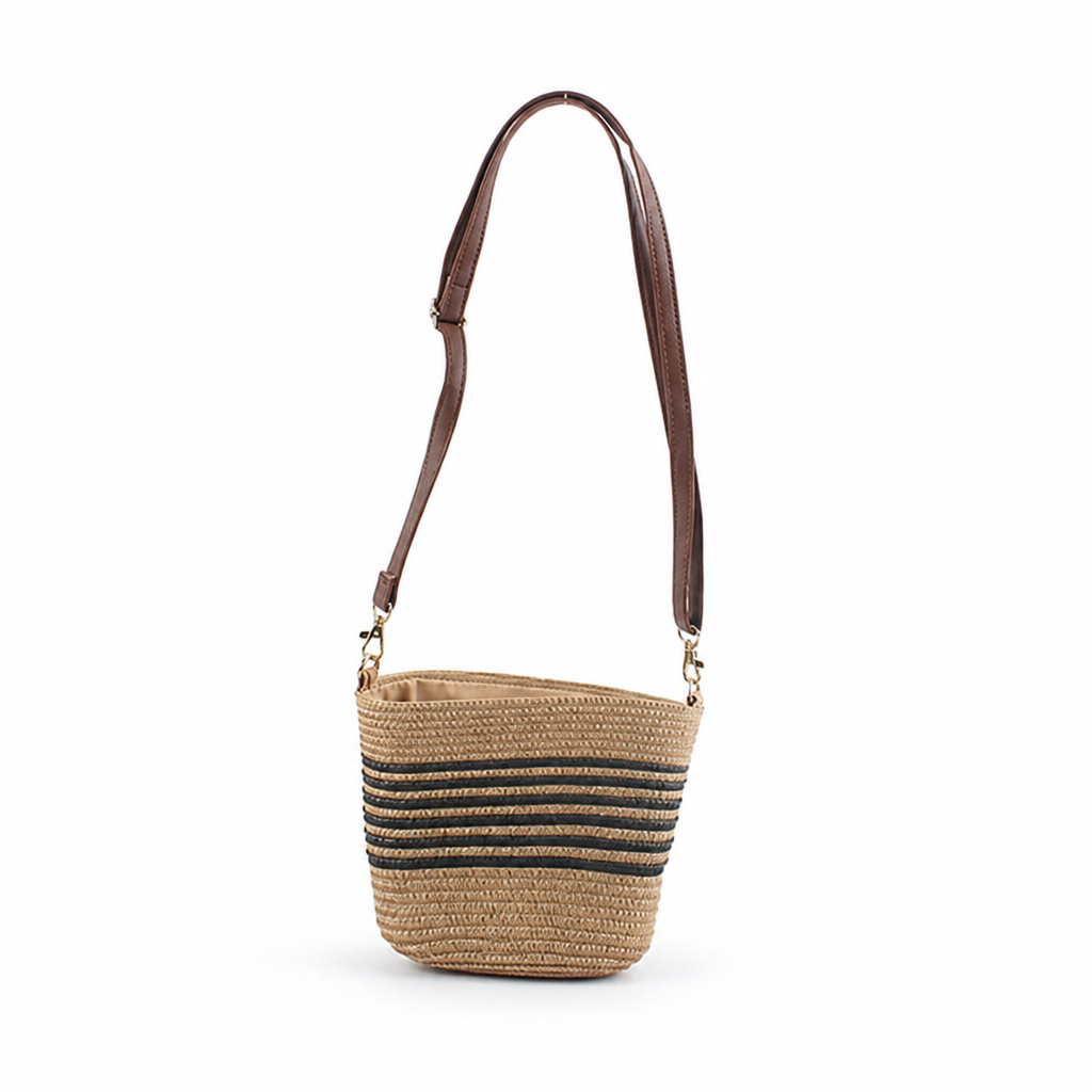 Natural Material Adjustable Strap Shoulder Bag