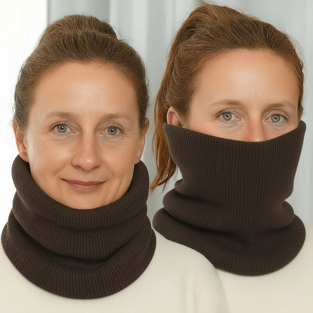 Neck Gaiter Thermal Knit Windproof Stretch Fit