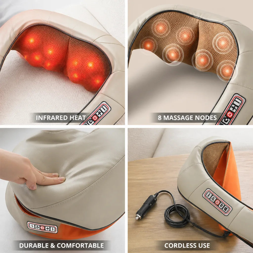 Neck Massager Infrared Heat & 8 Carbon Fiber Nodes