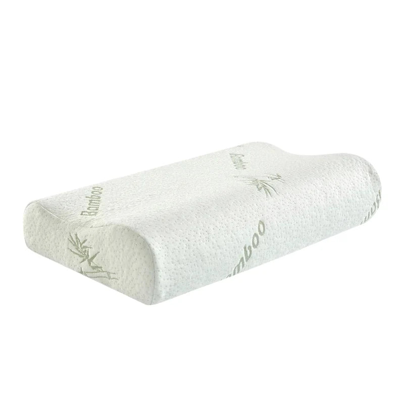 Neck Pillow Ergonomic Support Memory Foam Bamboo Fiber Cover