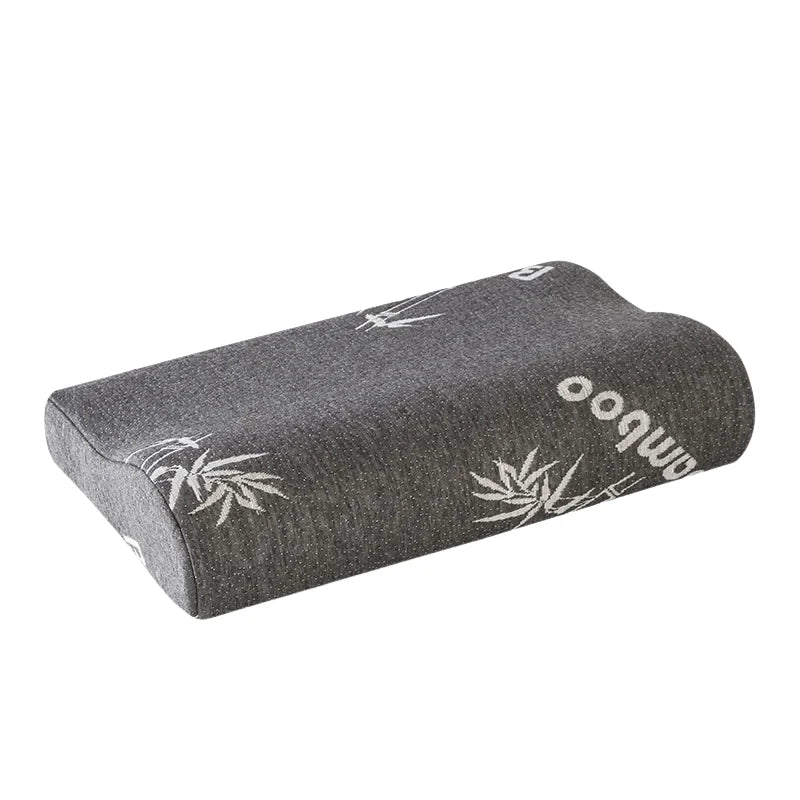 Neck Pillow Ergonomic Support Memory Foam Bamboo Fiber Cover