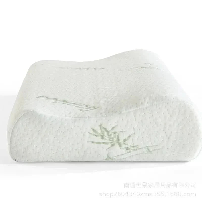 Neck Pillow Ergonomic Support Memory Foam Bamboo Fiber Cover