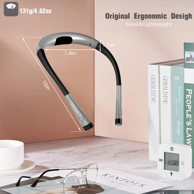 Neck Reading Lamp LED 3 Color Modes USB-C Rechargeable