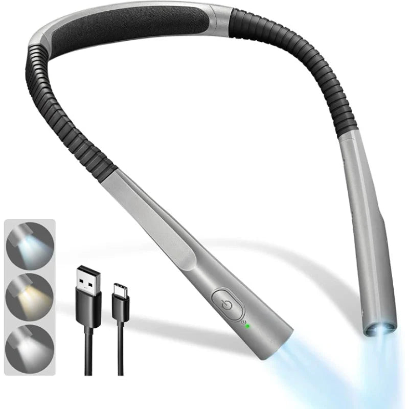 Neck Reading Lamp LED 3 Color Modes USB-C Rechargeable