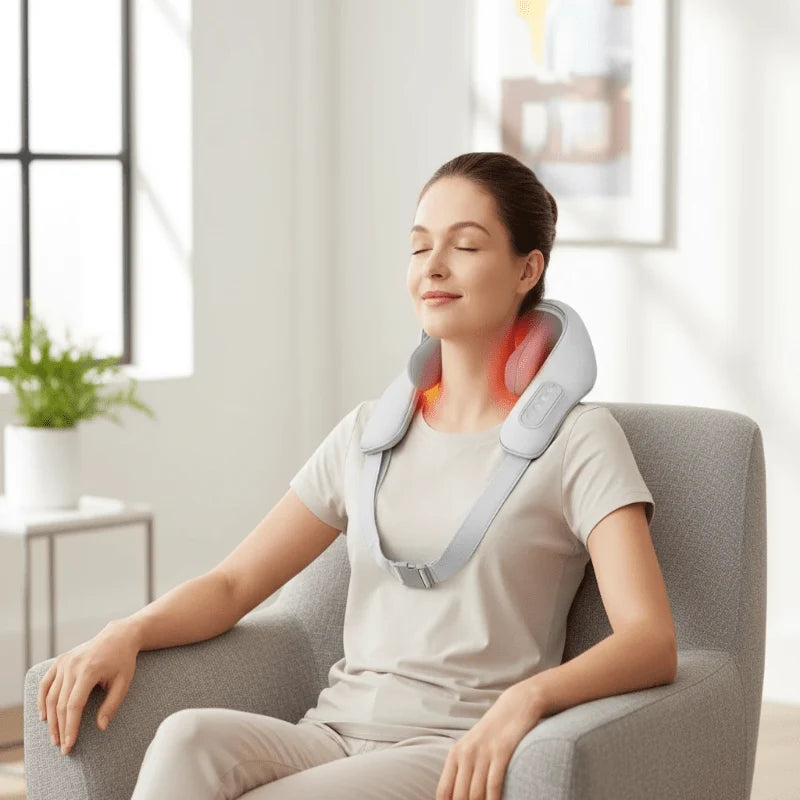 Neck & Shoulder Massager Shiatsu Heat & Vibration