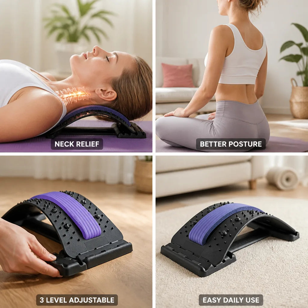 Neck Stretcher Ergonomic 3-Level Adjustable Posture Support