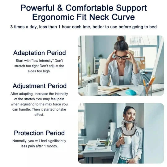 Neck Traction Stretcher Adjustable Height & USB Heating