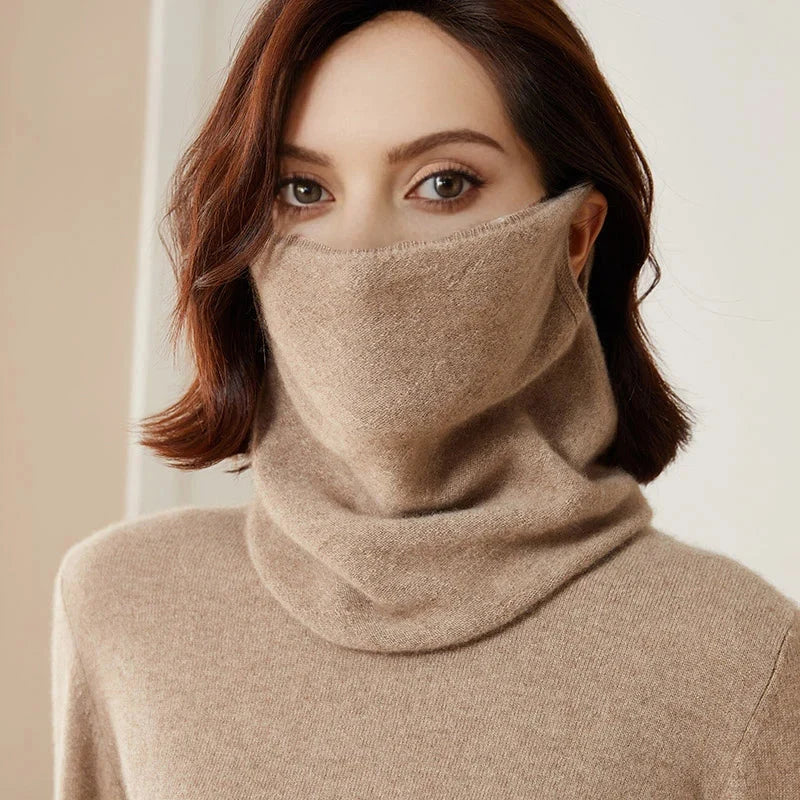 Neck Warmer Merino Wool Pull-Up Face Coverage