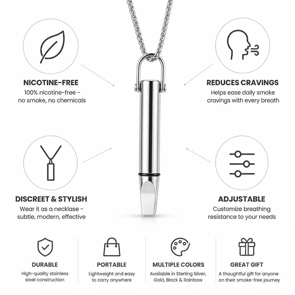 Necklace Breathing Resistance Nicotine-Free Adjustable