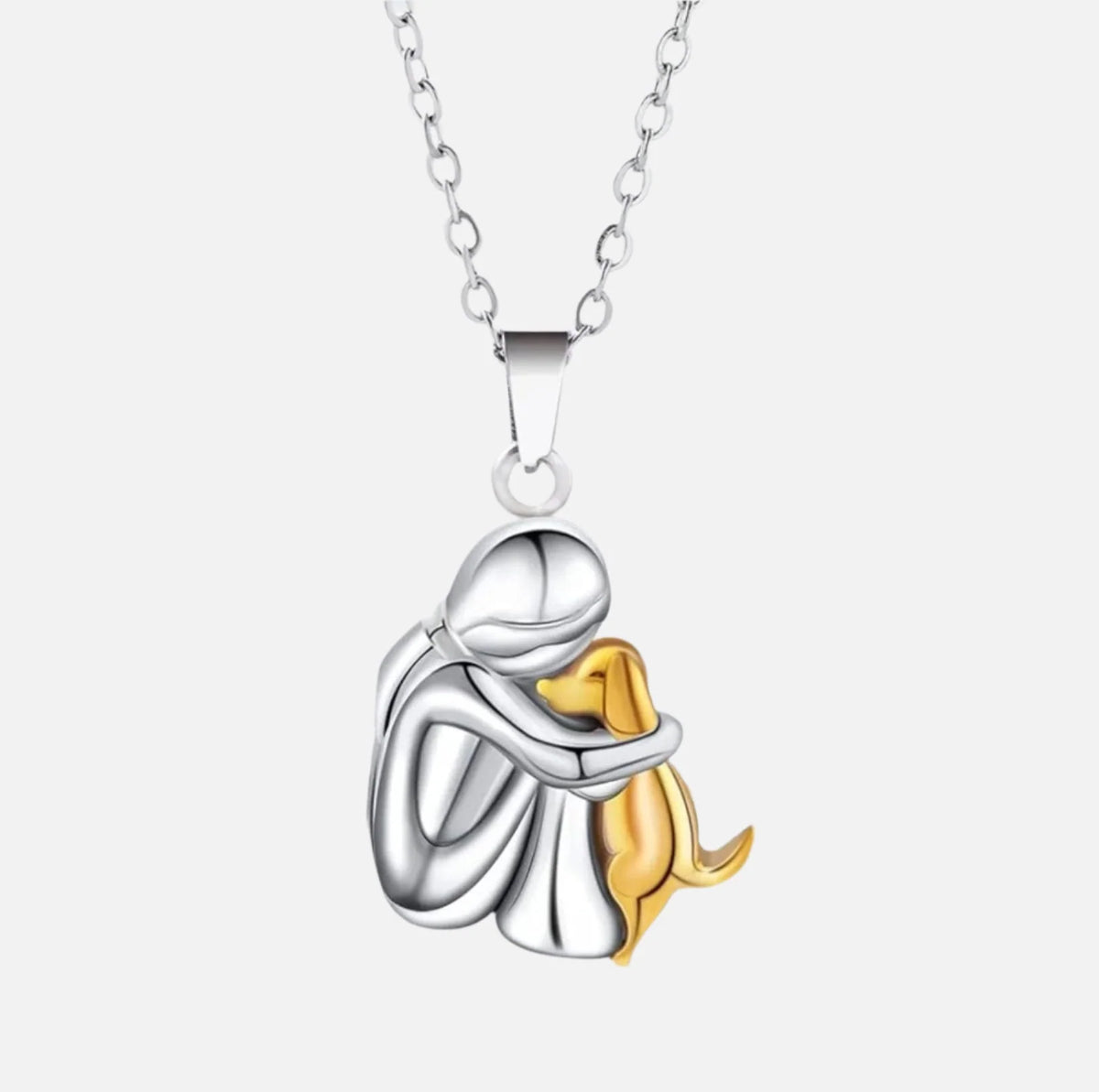 Necklace Dog Silhouette Adjustable Chain Plated Finish
