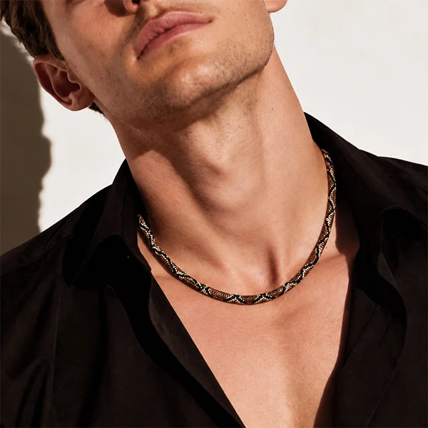 Necklace Serpent Design Statement Style