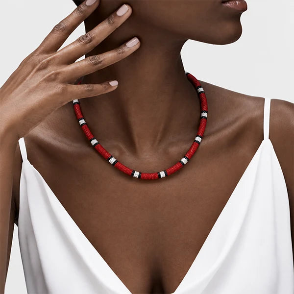 Necklace Serpent Design Statement Style