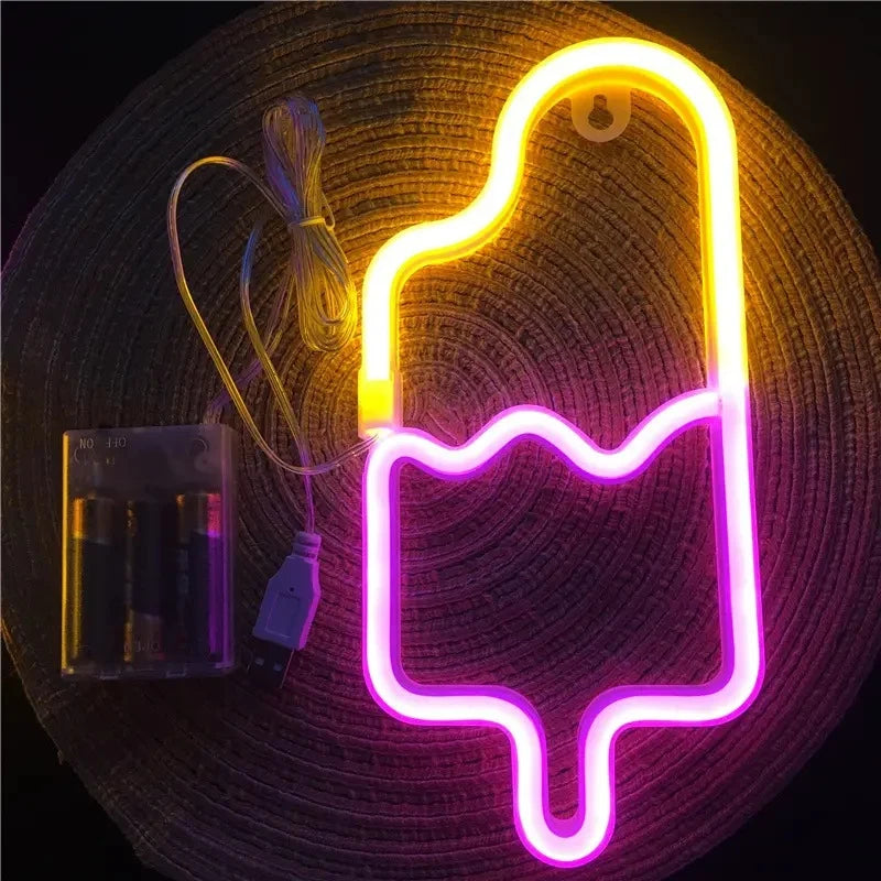 Neon Sign LED Switch-Controlled Plastic Construction