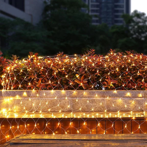 Net Mesh String Lights Copper Wire 192 LEDs Chainable