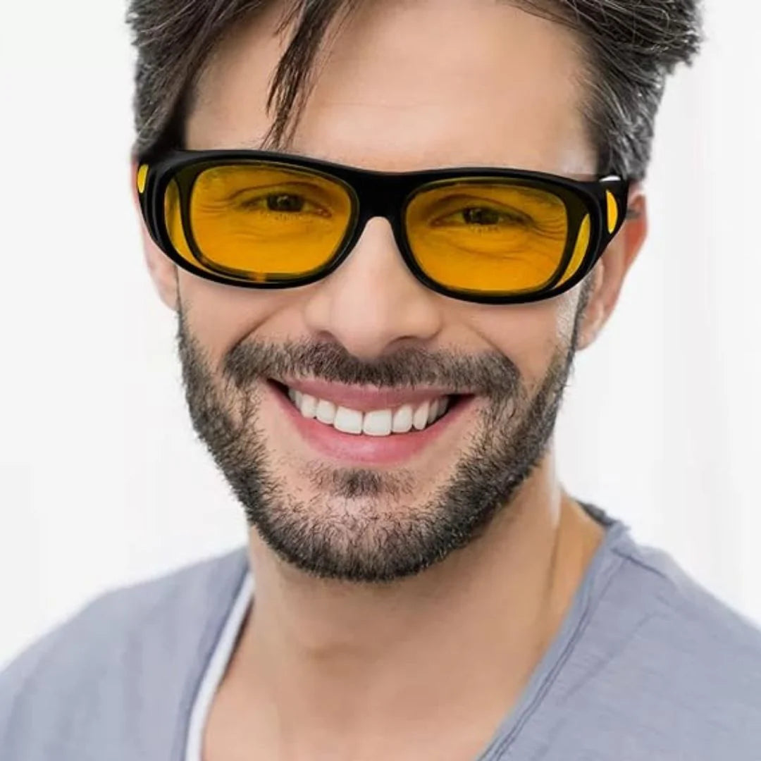 Night Driving Glasses Yellow-Tinted HD Glare Protection