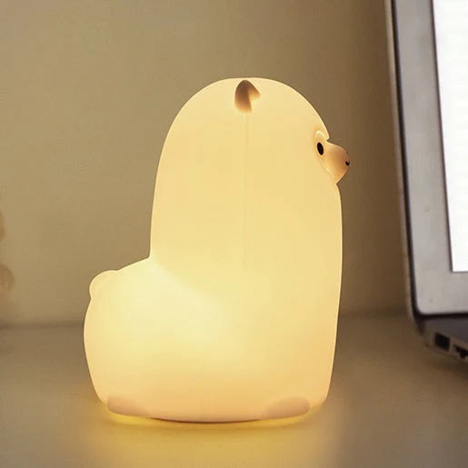 Night Light Alpaca Design Soft Silicone Warm LED Glow