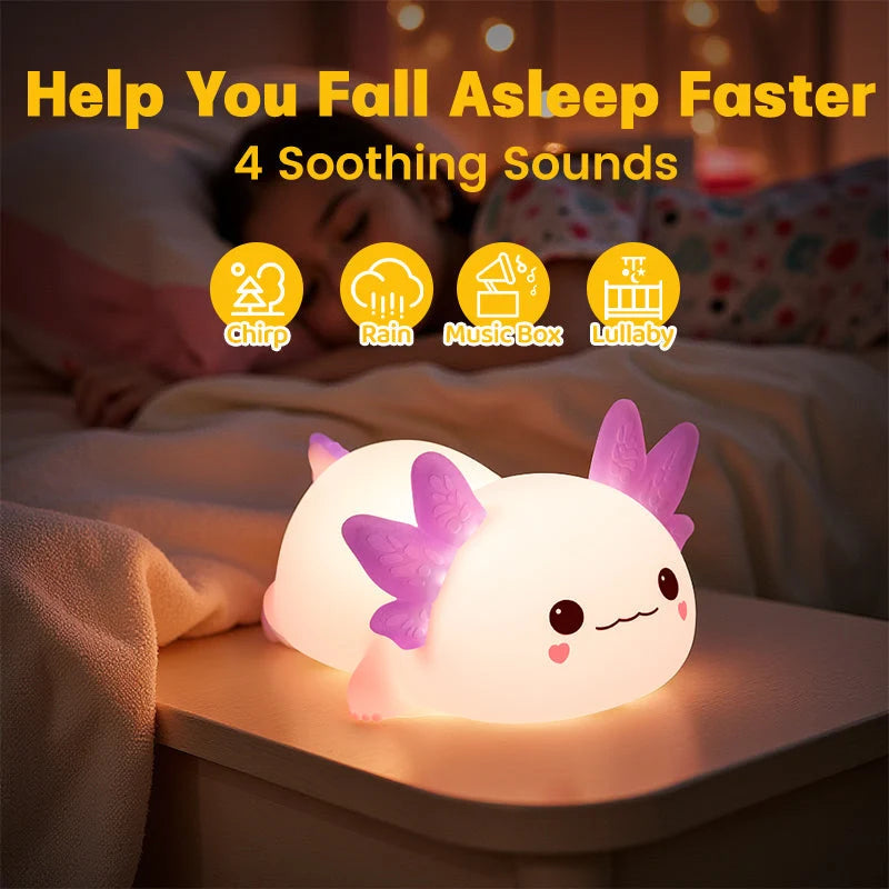 Night Light Axolotl Silicone 3 Brightness Levels