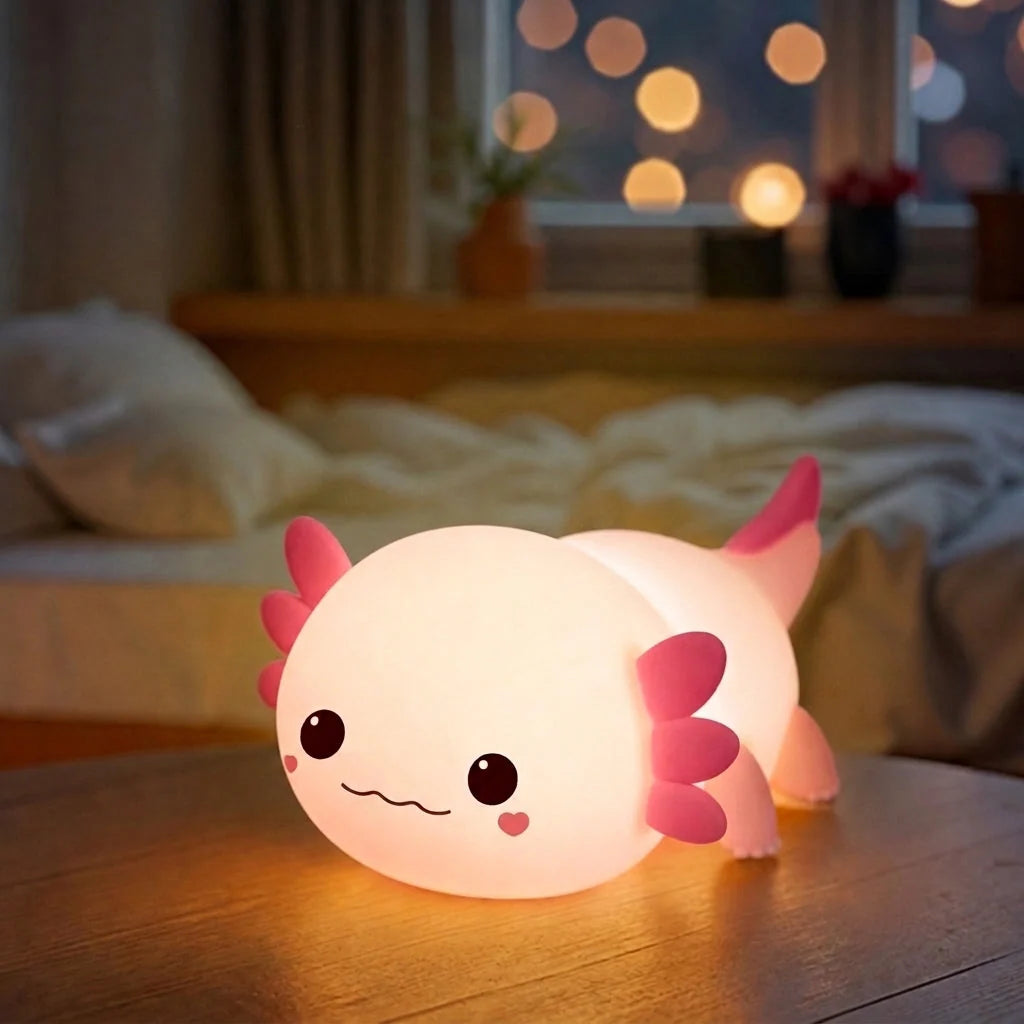 Night Light Axolotl Silicone USB-C Rechargeable