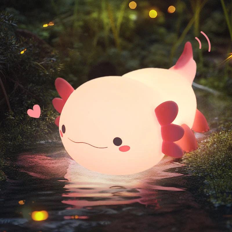 Night Light Axolotl Silicone USB-C Rechargeable