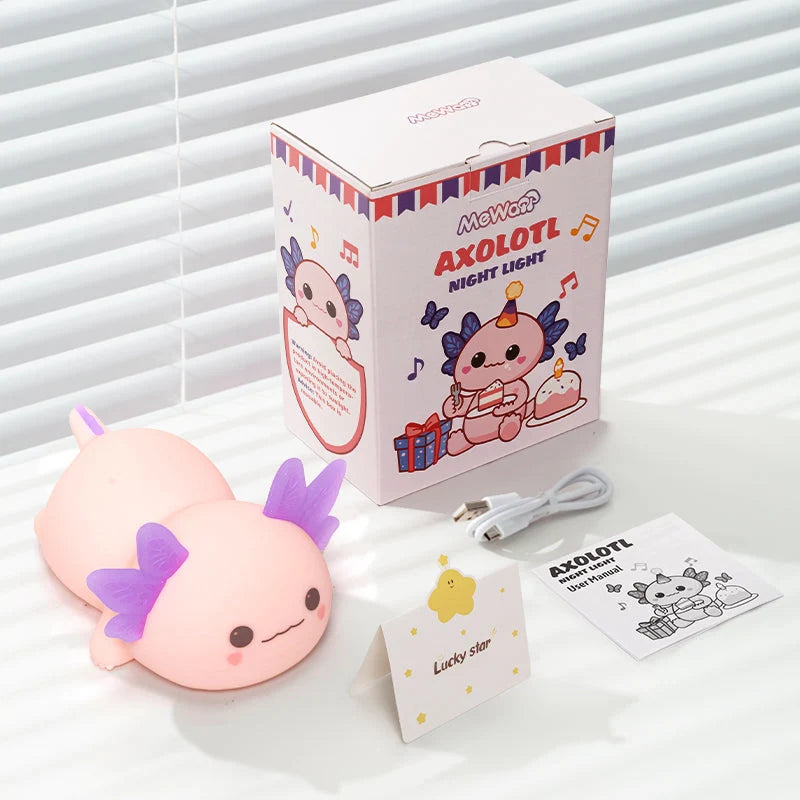 Night Light Axolotl Silicone USB-C Rechargeable