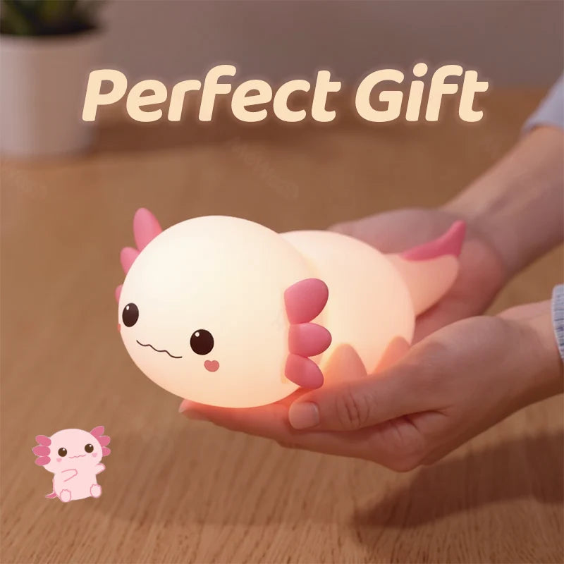 Night Light Axolotl Silicone USB-C Rechargeable