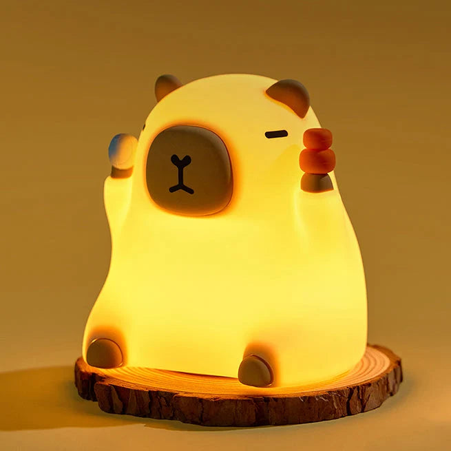 Night Light Capybara Silicone Warm Glow USB-C Rechargeable