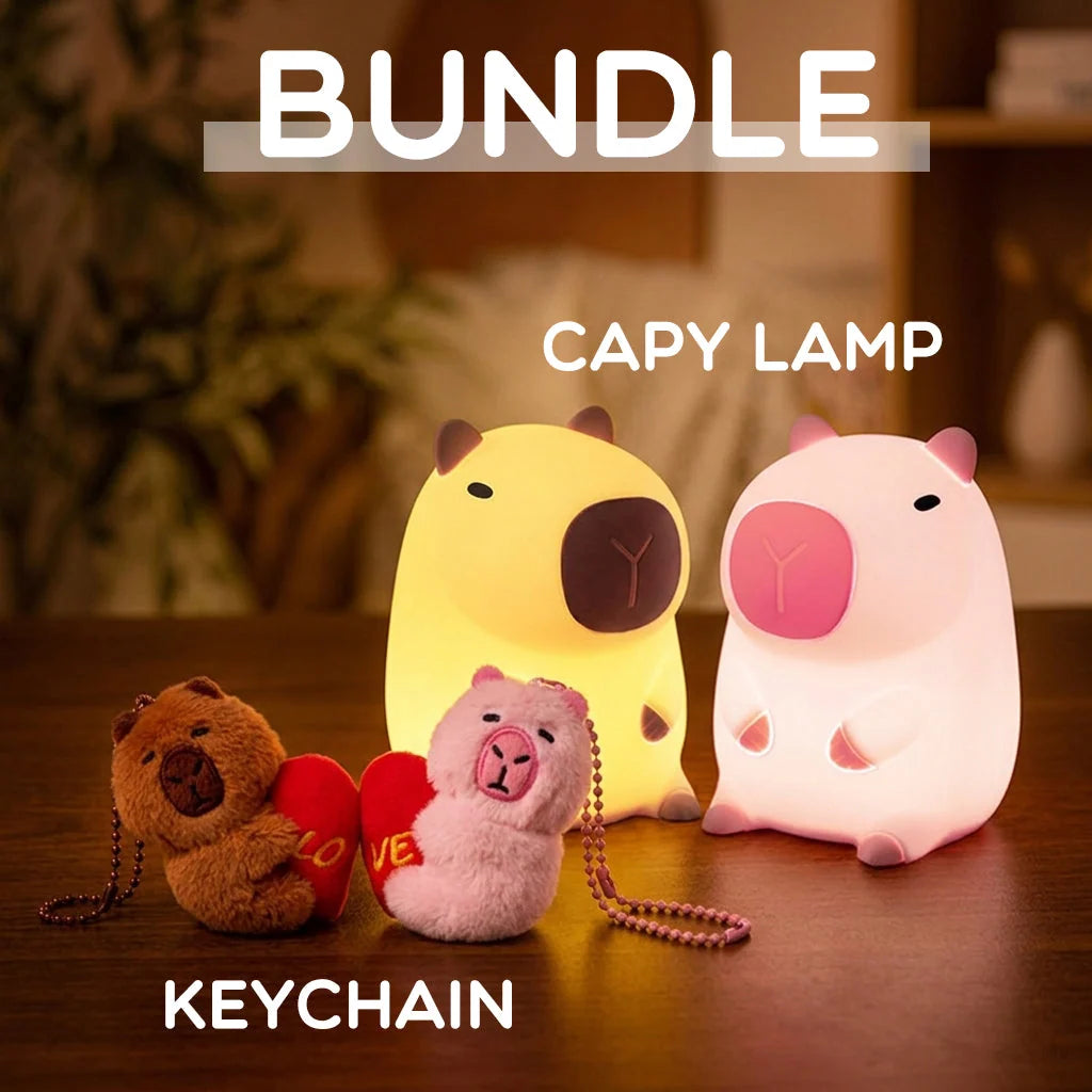 Night Light Capybara Silicone Warm Glow USB-C Rechargeable