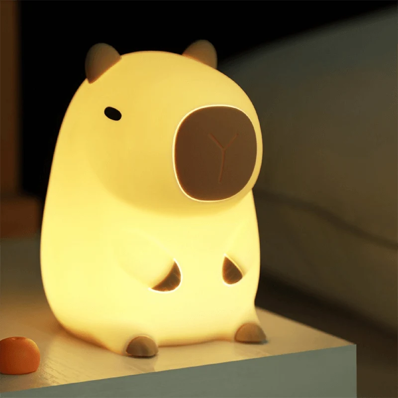 Night Light Capybara Silicone Warm Glow USB-C Rechargeable