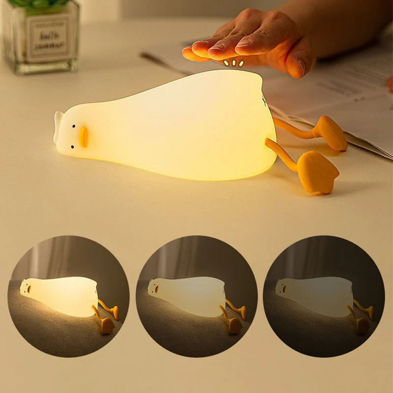 Night Light Duck-Shaped Soft Silicone Warm LED Glow
