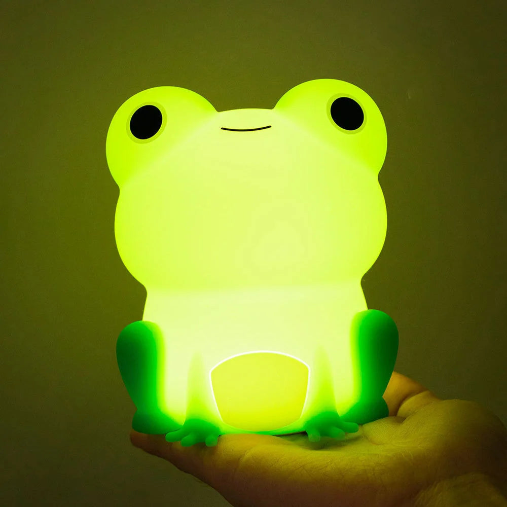 Night Light Frog-Shaped Silicone Color-Changing LED